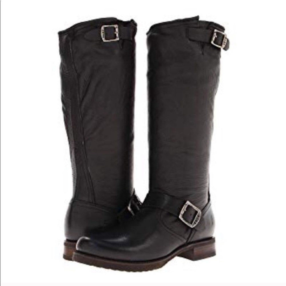 Black Frye Veronica Moto Boot in Great Condition